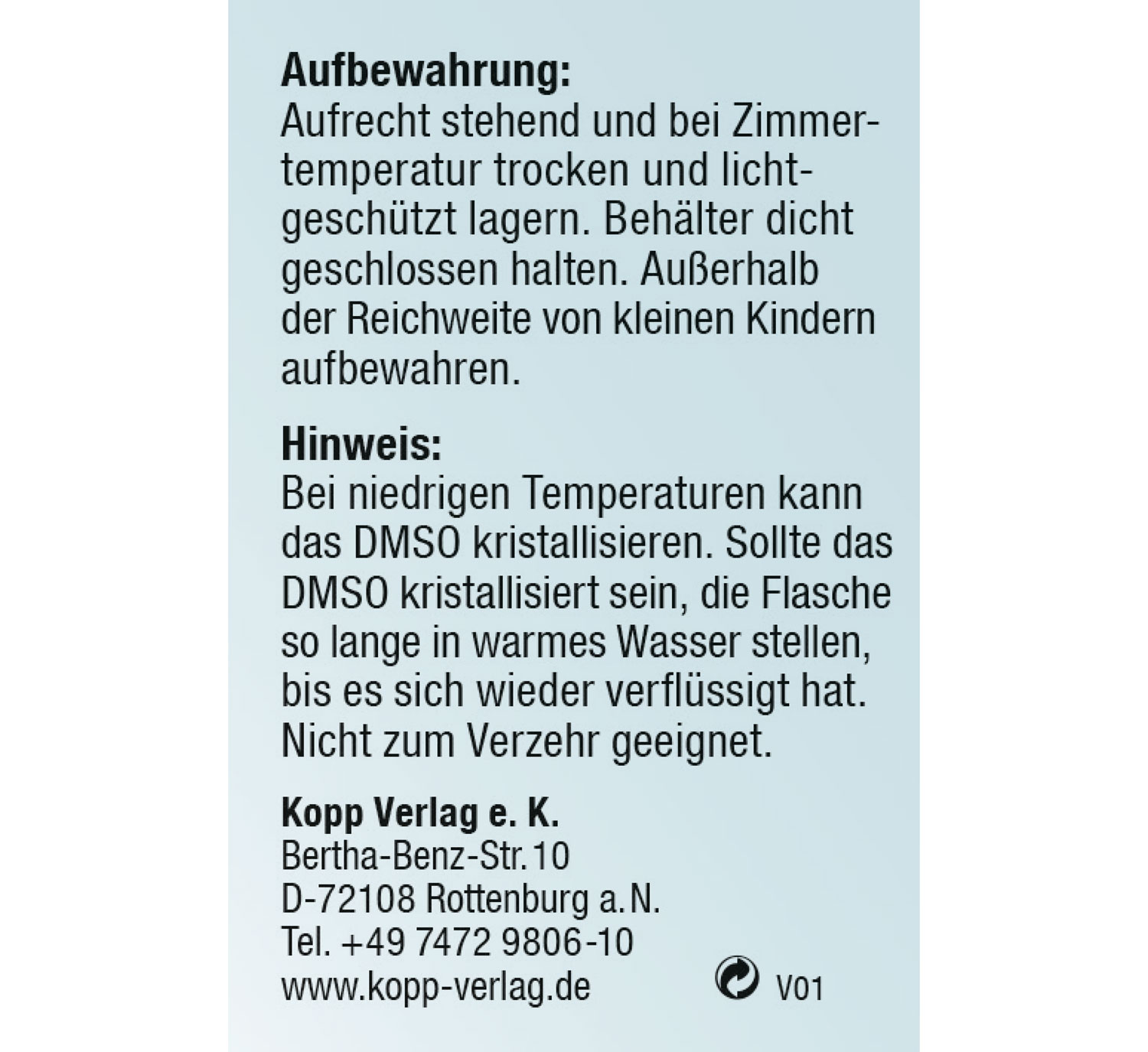 Kopp DMSO 50-prozentig 100 ml / 99,9 % rein / Ph. Eur. / Pipettenflasche02