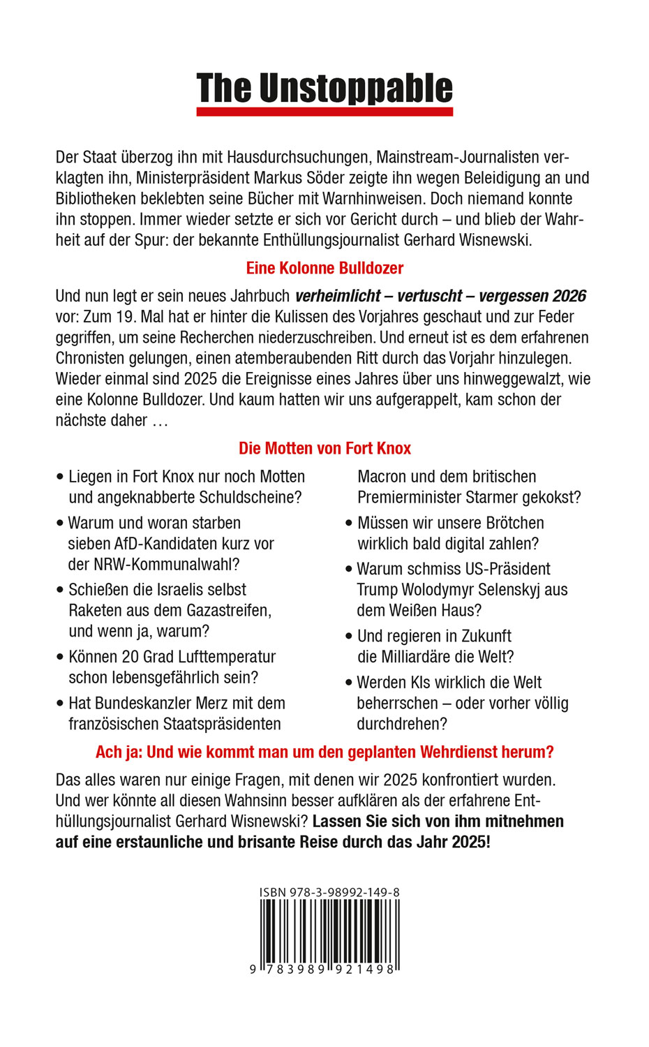 verheimlicht - vertuscht - vergessen 202601