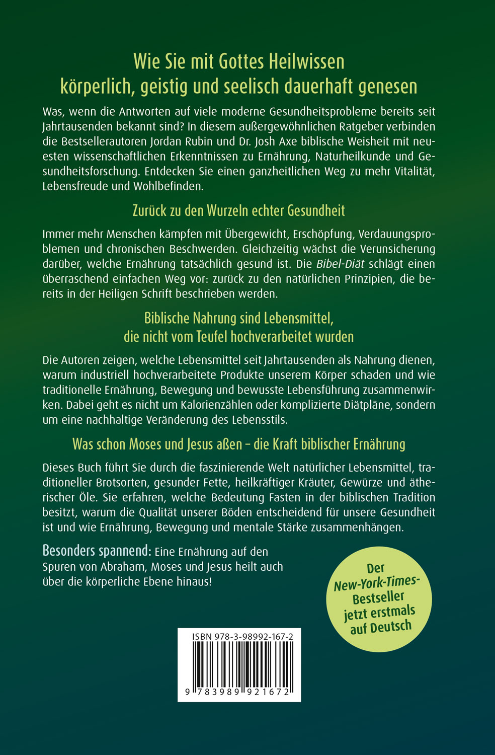 Bibel-Di�t - Das vergessene Gesundheitswissen der Heiligen Schrift01