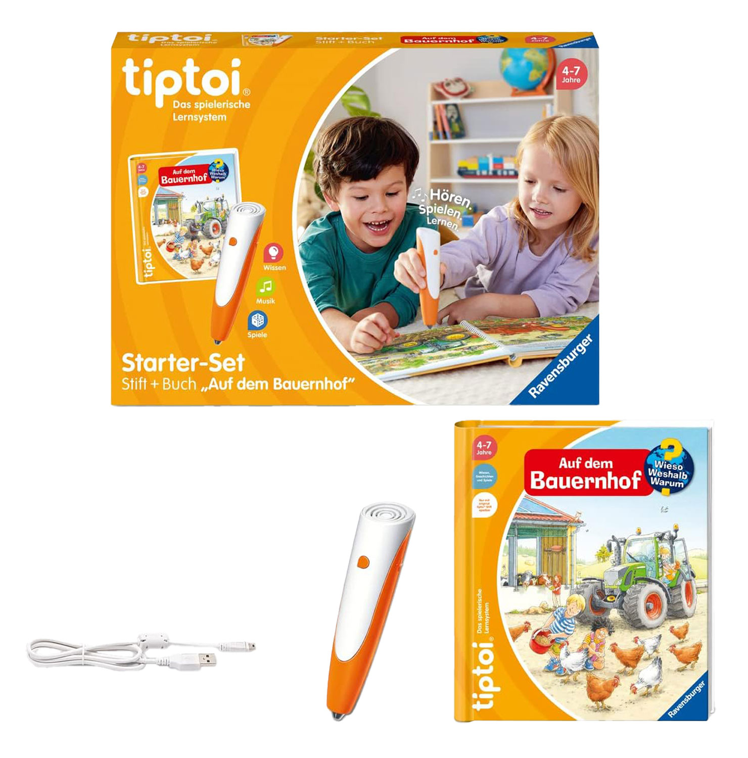 Ravensburger tiptoi Starter-Set: Stift und Bauernhof-Buch - Mngelartikel