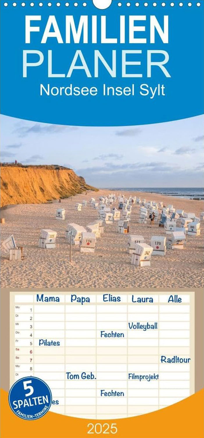 Familienplaner 2025 - Nordsee Insel Sylt - Mngelartikel