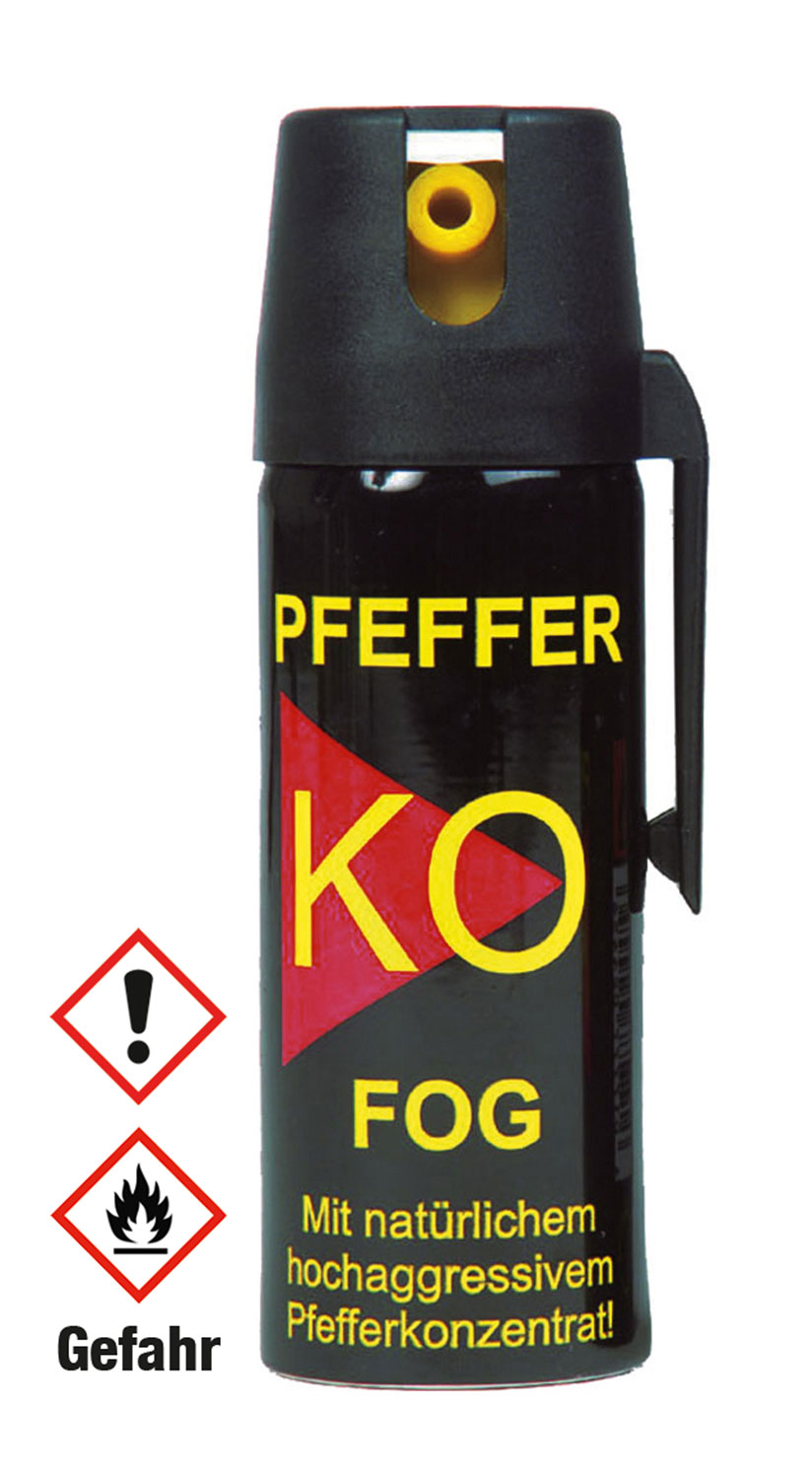 Pfeffer K.O. Spray Fog - 50 ml - Pfeffersprays Sicherheit für Unterwegs Sicherheit Outdoor ...