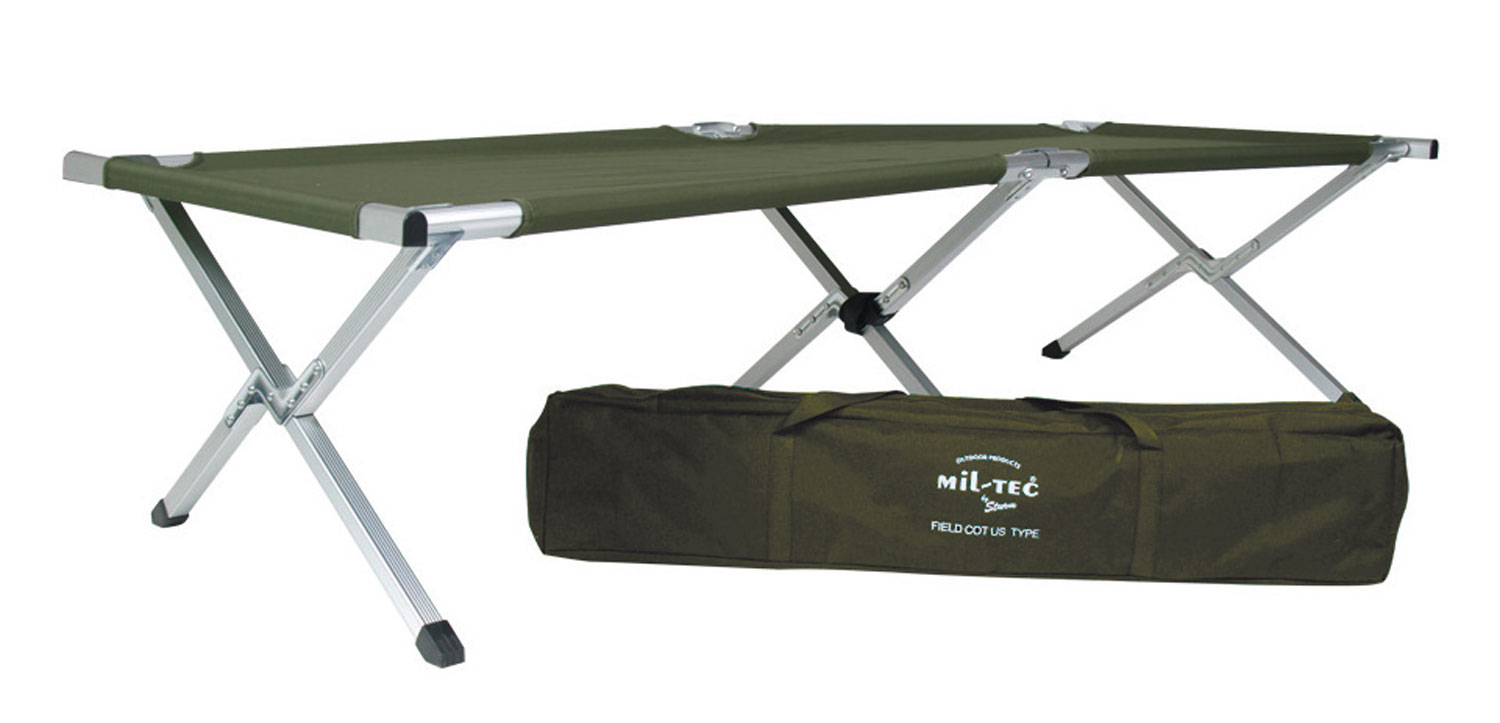 Feldbett US Typ Alu mit Tasche - 190 x 65 cm