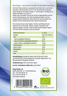 Kopp Vital ®  Bio Chia-Samen 1 kg - vegan_small02