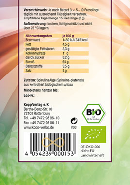 Kopp Vital ®  Bio-Spirulina Presslinge - vegan_small02