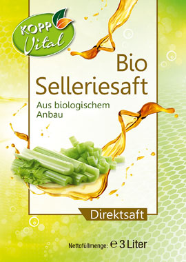Kopp Vital ®  Bio-Selleriesaft 3 Liter aus Staudensellerie (Stangensellerie) 99 % reiner Direktsaft mit Zapfhahn_small02