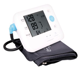 Blutdruck-Messgerät mit Oberarm-Manschette / inkl. Batterien / 99 Speicherplätze für 2 Personen / Blutdruck und Herzfrequenz_small