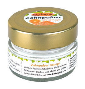 Birkengold® Zahnpulver Orange Glas mit 30 g_small