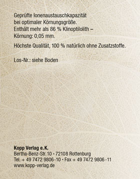 Kopp Vital ® Naturzeolith Pulver - 500 g - 86 % Klinoptilolith - Körnung: 0,05 mm. Höchste Qualität, 100 % natürlich_small03