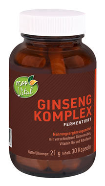 Kopp Vital ®  Ginsengkomplex fermentiert Kapseln / 4 Ginsengsorten als Extrakte nicht nur Pulver_small