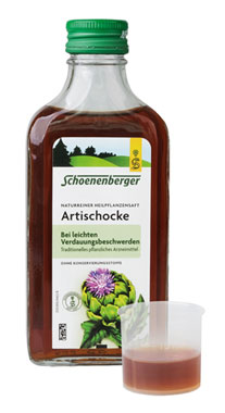 Schoenenberger Naturreiner Heilpflanzensaft - Wirkstoff: Artischockenblütenknospen-Presssaft_small