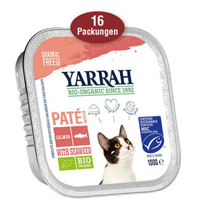 16er-Pack Yarrah Bio-Pastete mit Lachs (MSC) für Katze_small