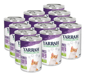 12er-Pack Yarrah Bio-Bröckchen mit Huhn & Truthahn für Katzen_small01