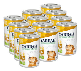 12er-Pack Yarrah Bio-Pastete mit Huhn für Hunde_small01