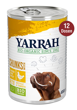 12er-Pack Yarrah Bio-Bröckchen mit Huhn für Hunde_small