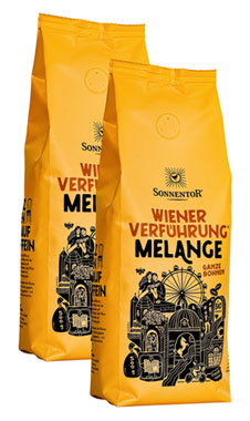 2er-Pack Sonnentor Kaffee »Wiener Verführung« Melange ganze Bohnen - 2 × 500 g_small