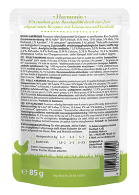 12er-Pack Defu Bio-Huhn »Harmonie« für Katzen_small02