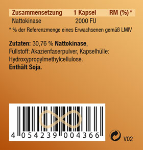 Kopp Vital   Nattokinase Kapseln hochdosiert mit 2000 FU / aus fermentierten Sojabohnen / GMO-frei / vegan / Prem_small02