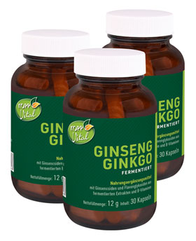 Kopp Vital   Ginseng + Ginkgo fermentiert Kapseln plus B-Vitamine / einzigartiges Fermentationsverfahren_small