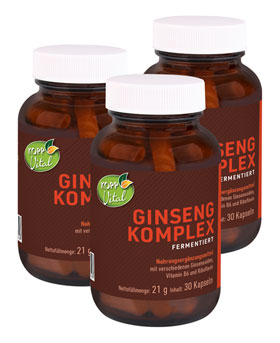 Kopp Vital   Ginsengkomplex fermentiert Kapseln / 4 Ginsengsorten als Extrakte nicht nur Pulver_small