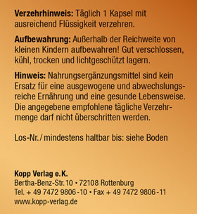 Kopp Vital® Taurin Kapseln 500mg 99,9% ige Reinheit ohne Zusatzstoffe_small03