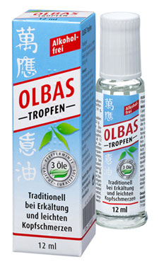 OLBAS Tropfen 12 ml - Wirkstoffe: Pfefferminzöl, Cajeputöl, Eukalyptusöl_small