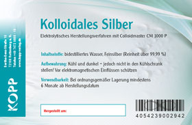 Kolloidales Silber - Konzentration 25 ppm 250 ml Flasche plus 100 ml Sprhflasche_small02