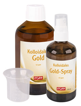 Kolloidales Gold - Konzentration 10 ppm 250 ml Flasche plus 100 ml Sprhflasche _small