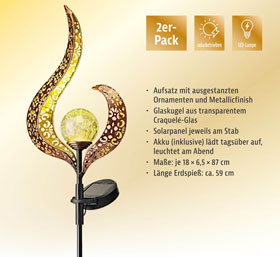 2er-Pack Solar-Gartenstecker Wave_small01