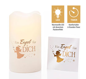 Geschenkset LED-Echtwachskerze Engel_small01