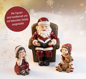 Dekofiguren Weihnachtsabend mit Spieluhr_small03