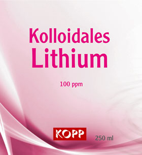 Kolloidales Lithium - Konzentration 100 ppm / 250 ml / 1 mg Lithium je 10 ml / hochrein_small01