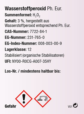 Wasserstoffperoxid 3 % (Ph. Eur.) / H2O2 laborgeprft / Phosphatfrei stabilisiert_small03
