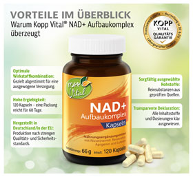 Kopp Vital� NAD+ Aufbaukomplex / 200 mg / 120 Kapseln_small01