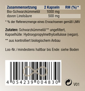 Kopp Vital   Bio-Schwarzkmmell / 250 mg / 60 Kapseln_small02