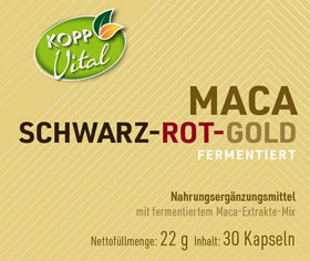 Kopp Vital   Maca Schwarz-Rot-Gold fermentiert / 640 mg / 30 Kapseln_small01
