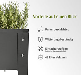 Mobiles Hoch-Kr�uterbeet auf Rollen_small01