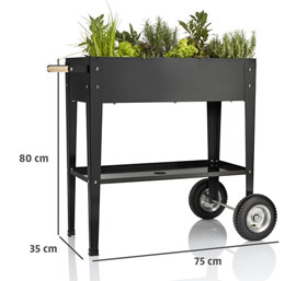 Mobiles Hoch-Kr�uterbeet auf Rollen_small02