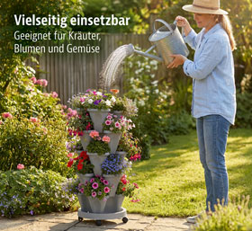 Stapelbares Pflanzsystem mit Tray und Rollen_small04