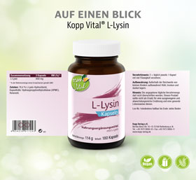 Kopp Vital® L-Lysin / 400 mg / 180 Kapseln_small02