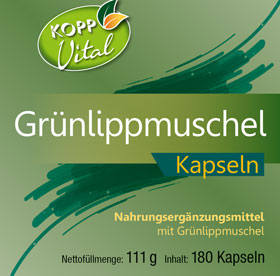 Kopp Vital   Grnlippmuschel / 500 mg / 180 Kapseln_small01