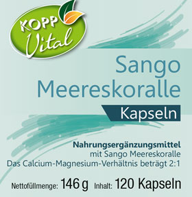 Kopp Vital   Sango Meereskoralle / 1100 mg / 120 Kapseln_small01