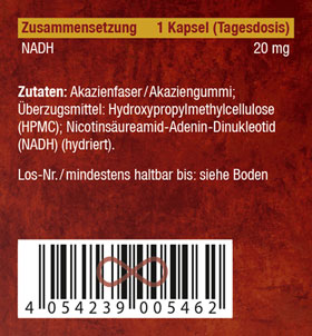 Kopp Vital   NADH hydriert / 20 mg / 120 Kapseln_small02