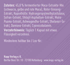 Kopp Vital   Maca fr Frauen fermentiert / 350 mg / 30 Kapseln_small02