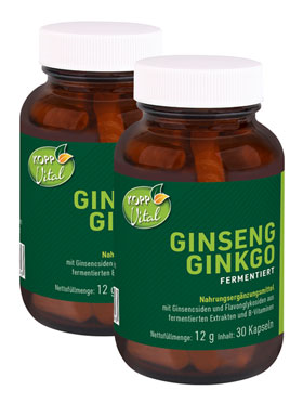Kopp Vital   Ginseng + Ginkgo fermentiert plus B-Vitamine / 30 Kapseln / einzigartiges Fermentationsverfahren_small