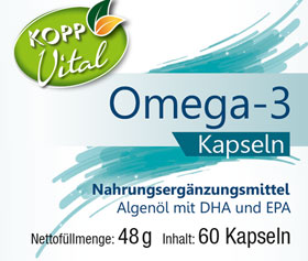 Kopp Vital   Omega-3 Algenl / 302 mg / 60 Kapseln_small01