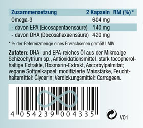 Kopp Vital   Omega-3 Algenl / 302 mg / 60 Kapseln_small02