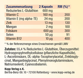 Kopp Vital   Glutathion Dual Plus / 300 mg / 90 Kapseln_small02