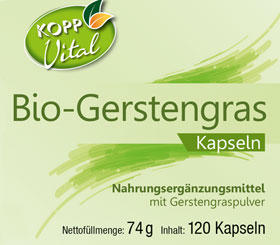 Kopp Vital   Bio-Gerstengras / 500 mg / 120 Kapseln_small01