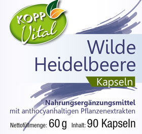 Kopp Vital   Wilde Heidelbeere / 480 mg / 90 Kapseln_small01